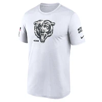 T-shirt Nike Chicago Bears 2024 Salute To Service Legend Performance pour homme, blanc