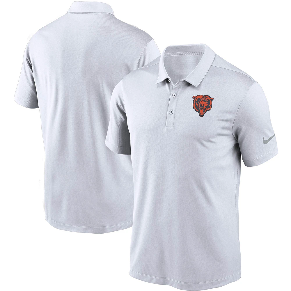 Men's Nike White Chicago Bears Fan Gear Franchise Heat-Sealed Graphic Team Polo