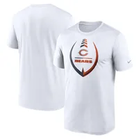 T-shirt de performance Icon Legend des Chicago Bears Nike pour homme, blanc