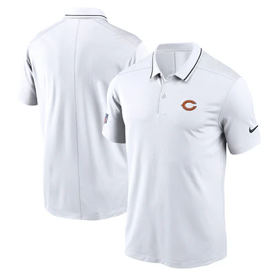 Polo Nike blanc Chicago Bears Sideline Victory Performance pour homme