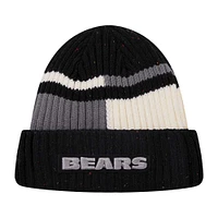 Men's Pro Standard Black/White Chicago Bears Speckled Cuffed Knit Hat