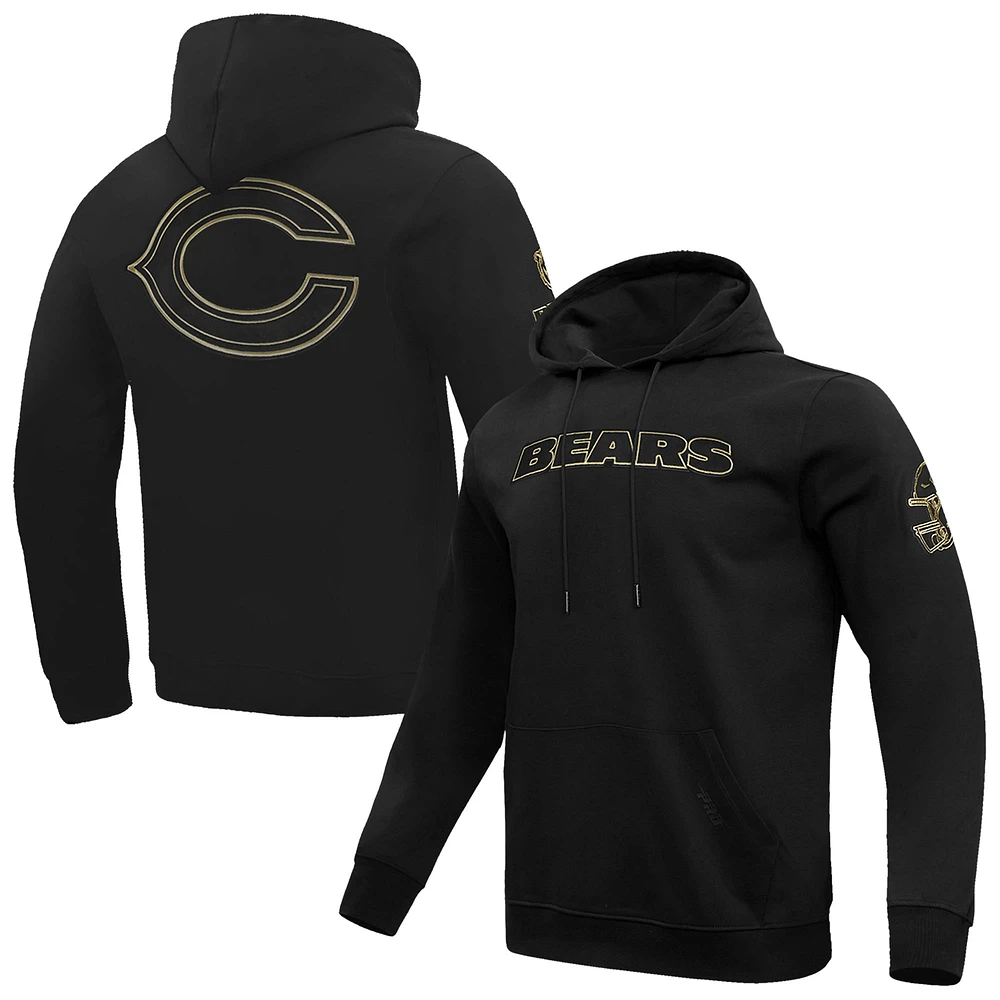 Sweat à capuche classique en chenille Pro Standard pour homme des Chicago Bears, noir