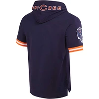 T-shirt à capuche Pro Standard Justin Fields pour hommes, bleu marine, nom et numéro du joueur des Chicago Bears