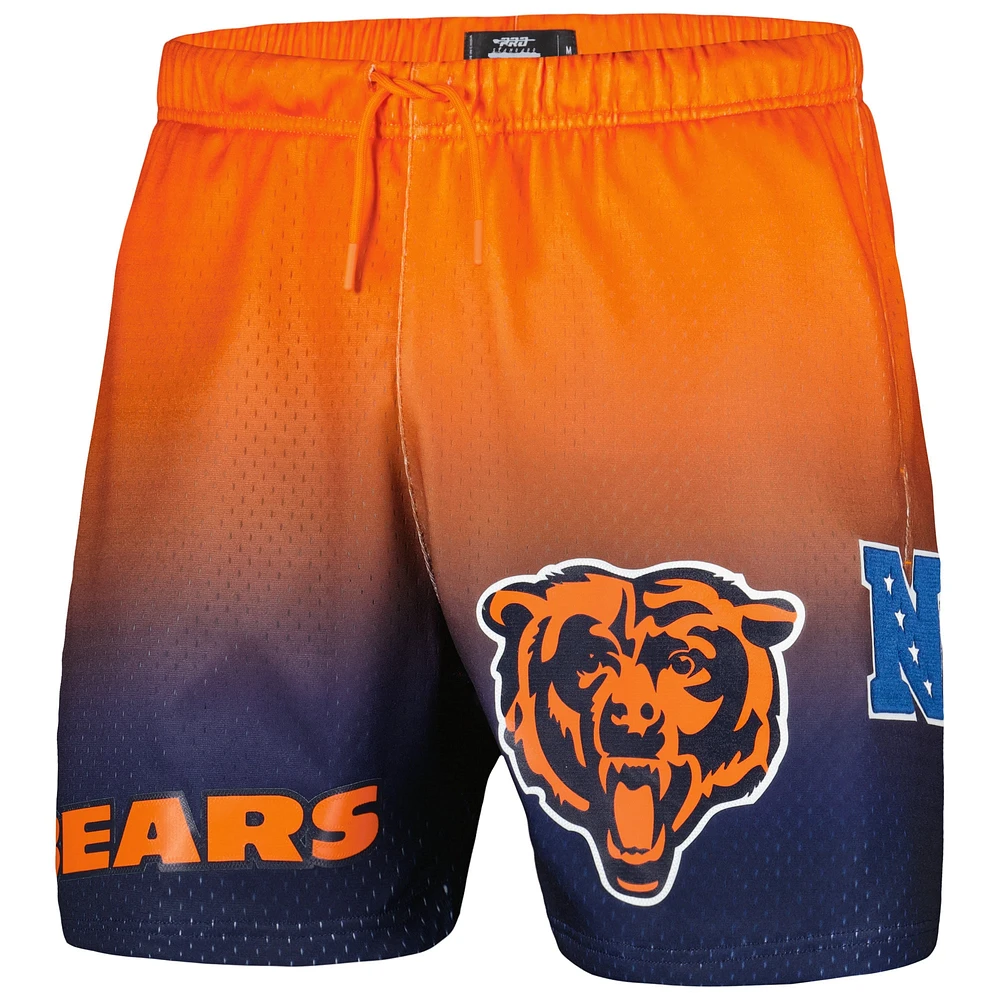 Men's Pro Standard Navy/Orange Chicago Bears Ombre Mesh Shorts