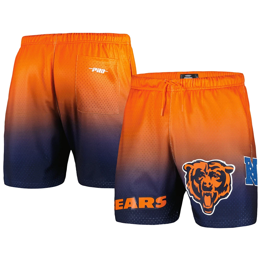 Short en maille ombré Pro Standard pour hommes, bleu marine/orange, Chicago Bears