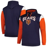 Sweat à capuche pour hommes Profile Navy Chicago Bears Big & Tall Trench Battle