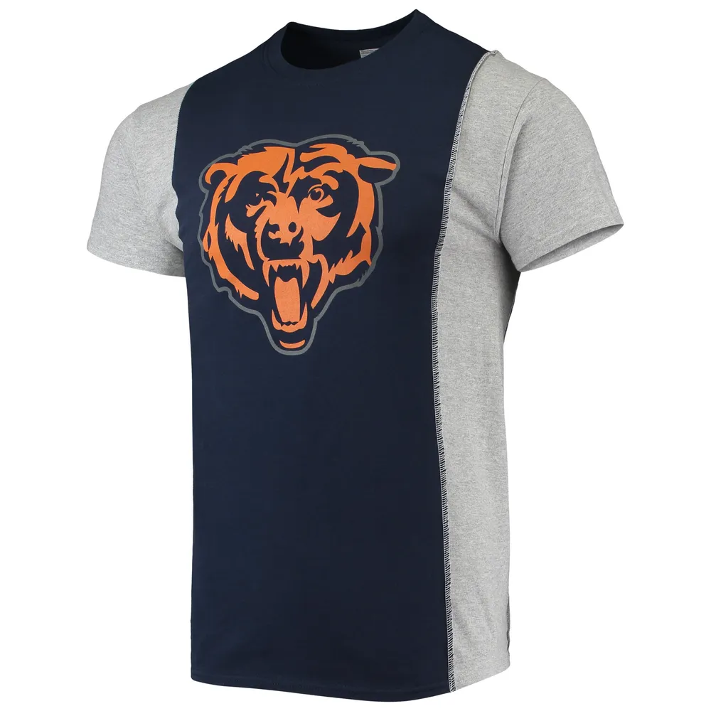 Men's Refried Apparel Navy/Heathered Gray Chicago Bears Sustainable Split T-Shirt