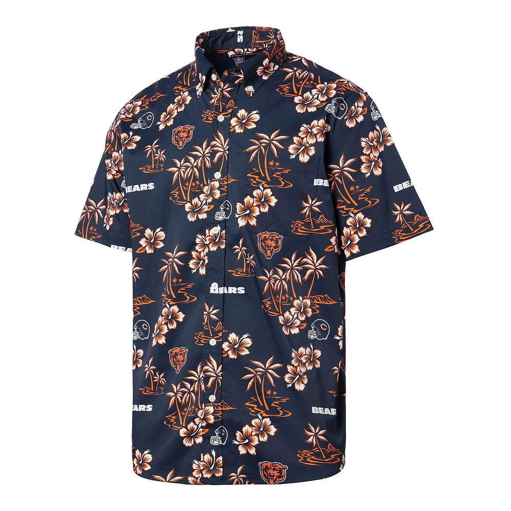 Chemise boutonnée Kekai pour homme Reyn Spooner bleu marine des Chicago Bears