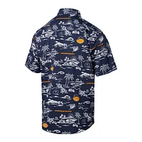 Chemise boutonnée à imprimé Chicago Bears Kekai Reyn Spooner pour homme, bleu marine