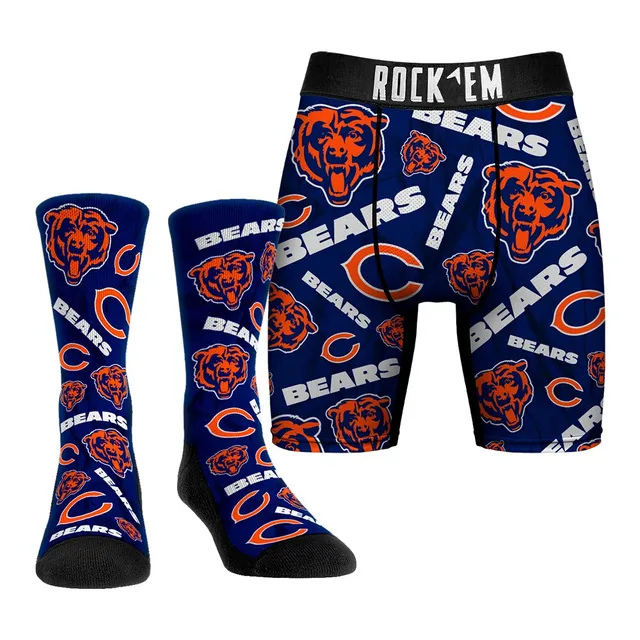Men's Rock Em Socks Chicago Bears Local Food Deep Dish Pizza Underwear and  Crew Socks Combo Pack