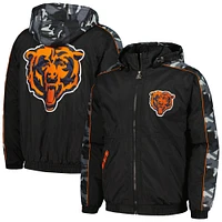 Men's Starter Black Chicago Bears Thursday Night Gridiron Full-Zip Hoodie