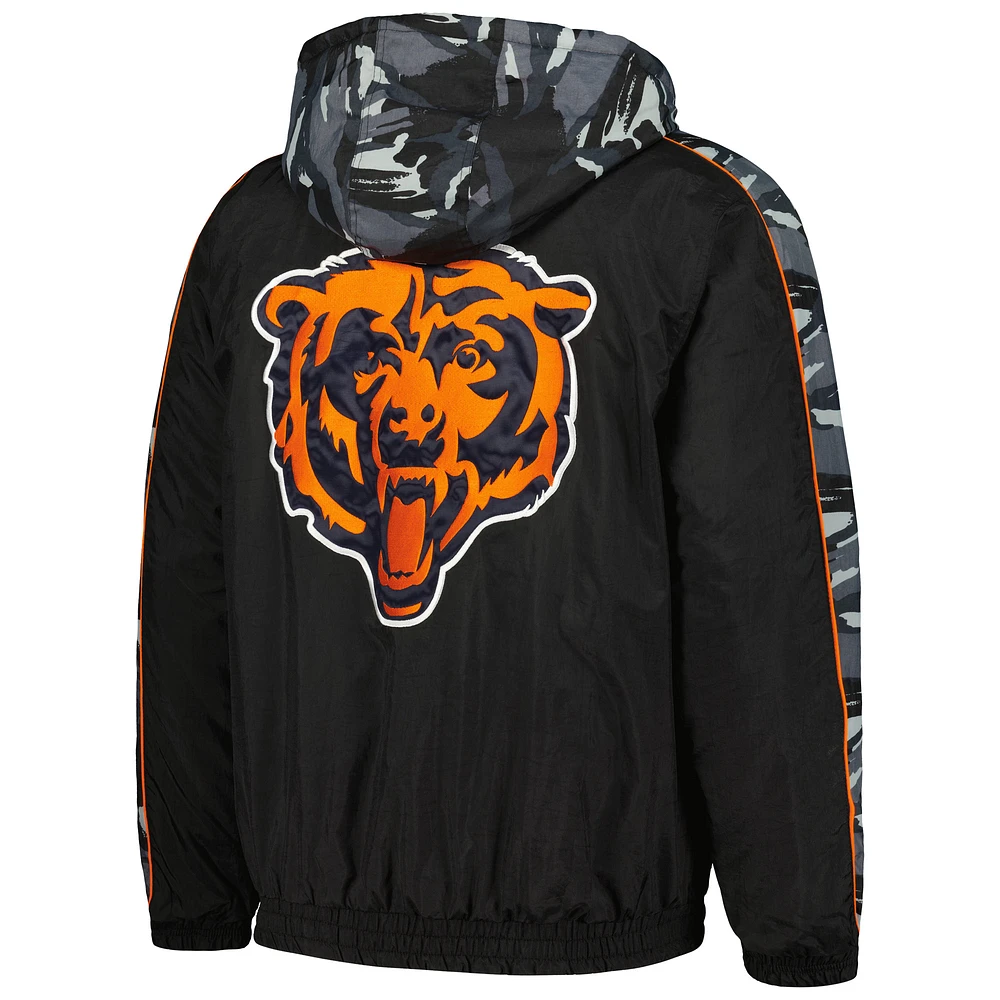 Men's Starter Black Chicago Bears Thursday Night Gridiron Full-Zip Hoodie