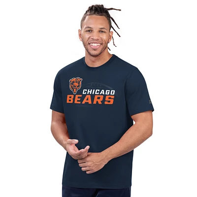 Men's Starter Heather Navy Chicago Bears  Prime Time T-Shirt