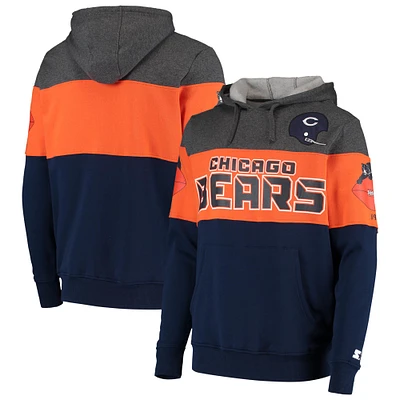 Sweat à capuche pour homme Starter Heathered Charcoal/Orange Chicago Bears Extreme Fireballer Throwback