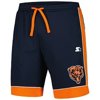 Short de mode préféré des fans Chicago Bears Starter bleu marine/orange pour hommes