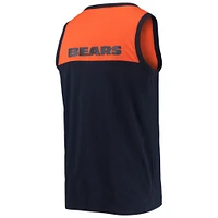 Débardeur tendance Starter bleu marine/orange Chicago Bears Team Touchdown pour homme