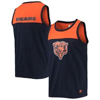 Débardeur tendance Starter bleu marine/orange Chicago Bears Team Touchdown pour homme