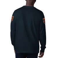 Men's Starter Navy Chicago Bears Clutch Hit Long Sleeve T-Shirt