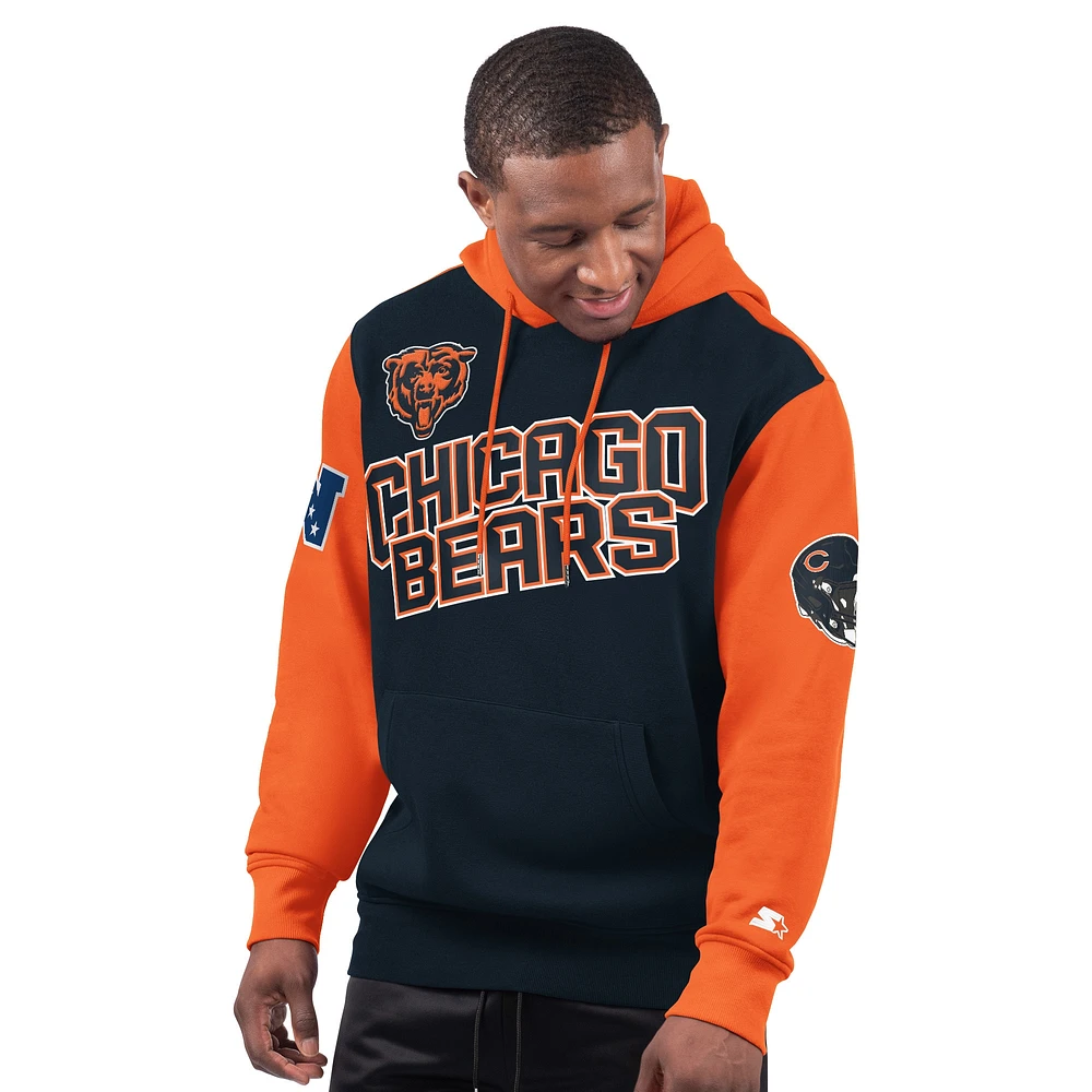 Sweat à capuche Extreme pour homme Starter Navy Chicago Bears