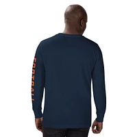 T-shirt à manches longues pour homme, bleu marine, la mi-temps, Chicago Bears