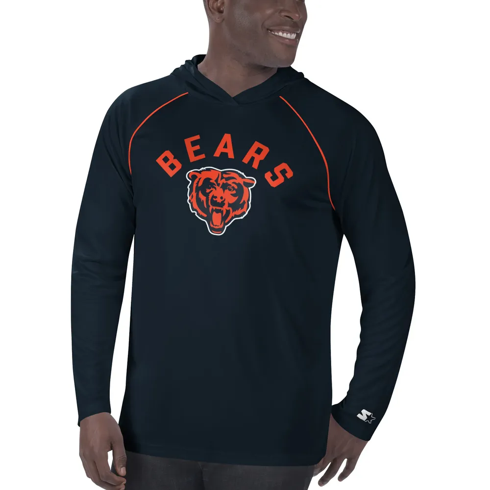 T-shirt à manches longues Raglan des Chicago Bears Starter pour homme - Bleu marine