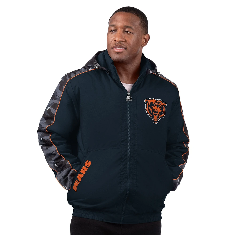 Veste zippée complète pour homme Chicago Bears Thursday Night Gridiron Starter Navy