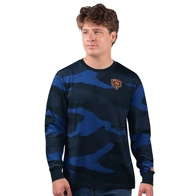 Men's Starter Navy Chicago Bears Thursday Night Gridiron Long Sleeve T-Shirt