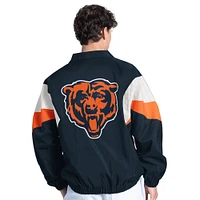 Men's Starter Navy Chicago Bears Yard Line Full-Zip Jacket
