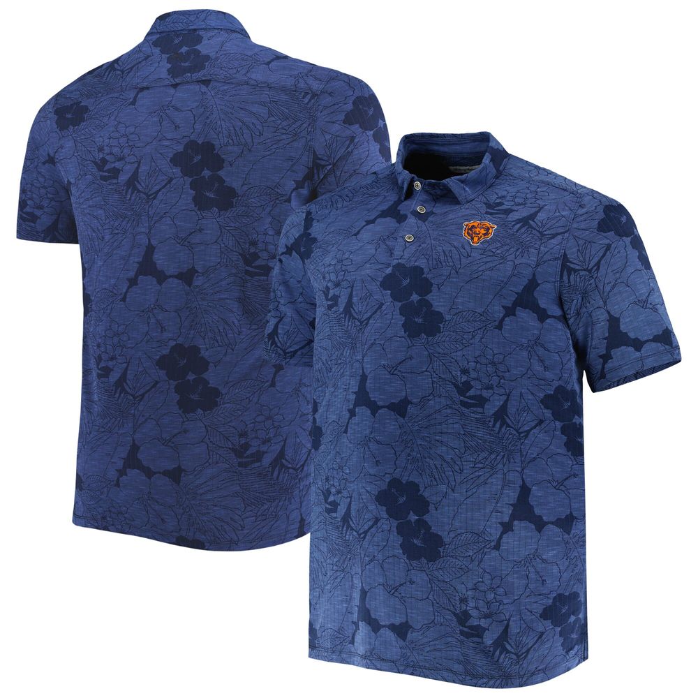 Men's Tommy Bahama Navy Chicago Bears Big & Tall Miramar Blooms Polo