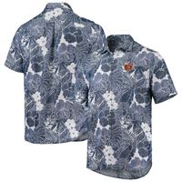 Men's Tommy Bahama Navy Chicago Bears Coconut Point Playa Floral IslandZone Button-Up Shirt