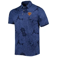 Polo Tommy Bahama bleu marine Chicago Bears Miramar Blooms pour hommes