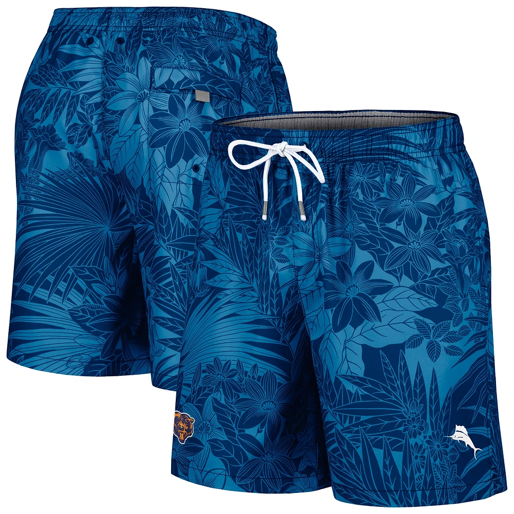 Short de bain Tommy Bahama bleu marine Chicago Bears Santiago Palms pour hommes