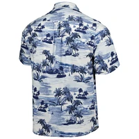 Chemise boutonnée Tommy Bahama Chicago Bears Sport Tropical Horizons pour homme, bleu marine