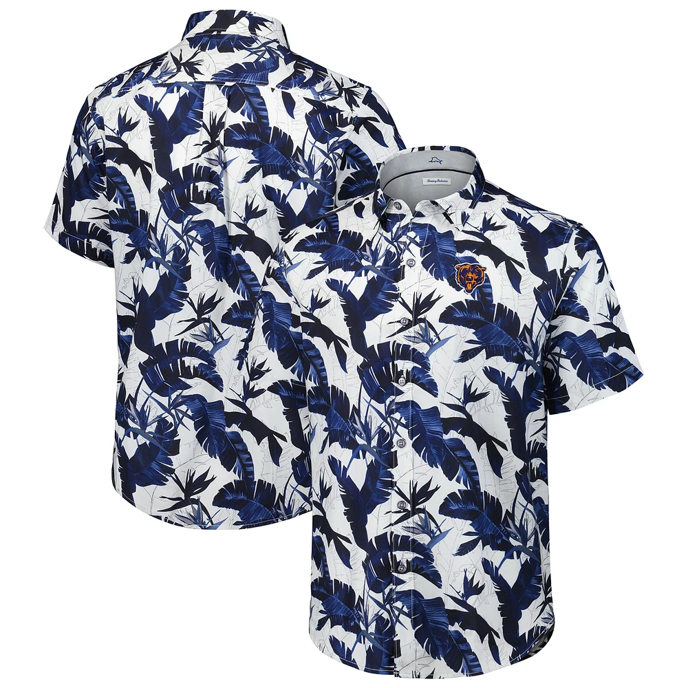 Men's Tommy Bahama Navy Chicago Bears Sunnyvale Blooms Camp Button-Up Shirt