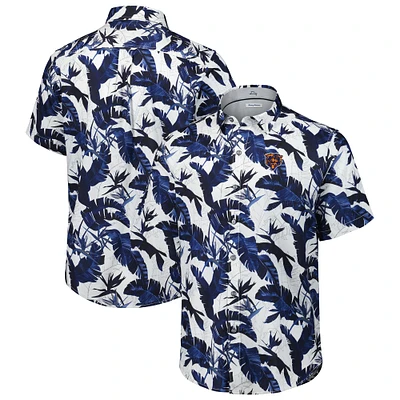 Men's Tommy Bahama Navy Chicago Bears Sunnyvale Blooms Camp Button-Up Shirt