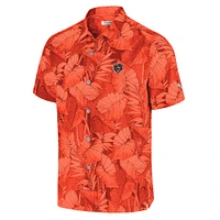 Men's Tommy Bahama Orange Chicago Bears Coast Nuevo Fronds Camp Button-Up Shirt