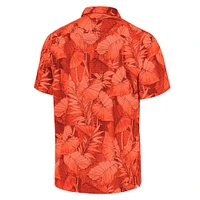 Chemise boutonnée Tommy Bahama Orange Chicago Bears Coast Nuevo Fronds Camp pour homme