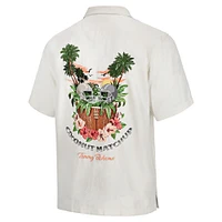 Men's Tommy Bahama White Chicago Bears Coconut Matchup Camp Throwback Button-Up Shirt