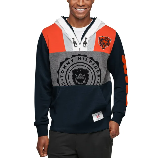 Lids Chicago Bears Tommy Hilfiger Pinnacle Pullover Hoodie - Navy/Charcoal