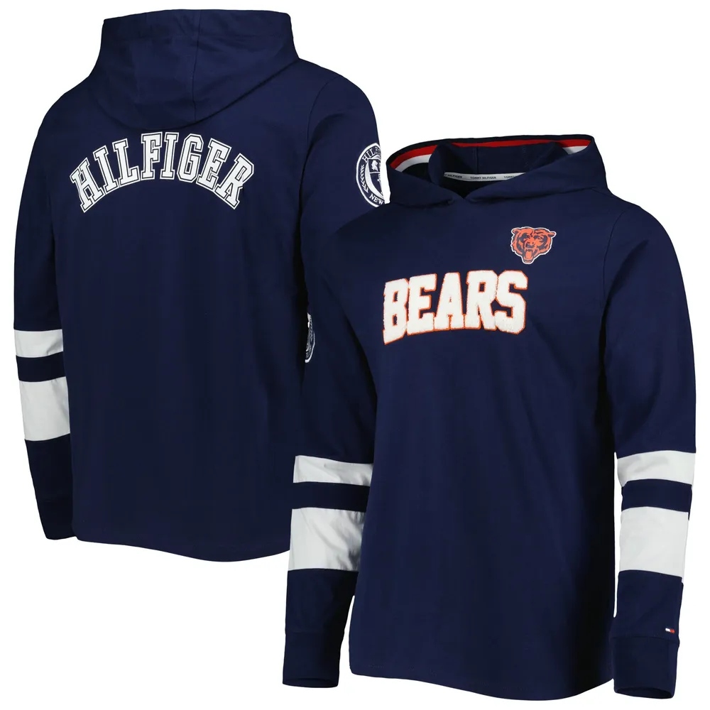 Lids Chicago Bears Tommy Hilfiger Alex Long Sleeve Hoodie T-Shirt - Navy/ White