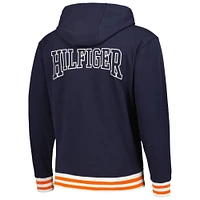 Sweat à capuche zippé quart de zip Tommy Hilfiger pour hommes des Chicago Bears Aaron bleu marine