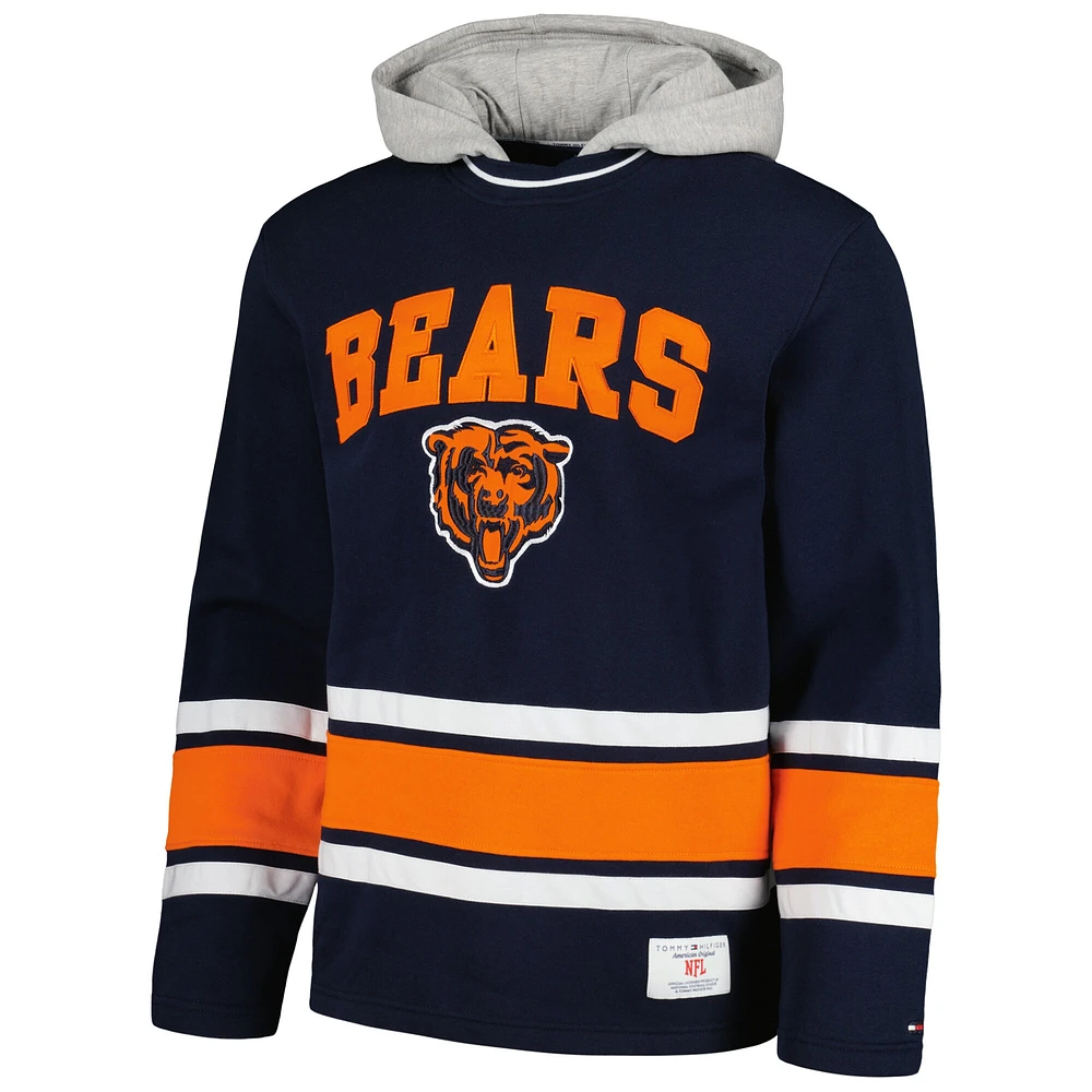 Sweat à capuche tendance Tommy Hilfiger Chicago Bears Ivan pour hommes, bleu marine