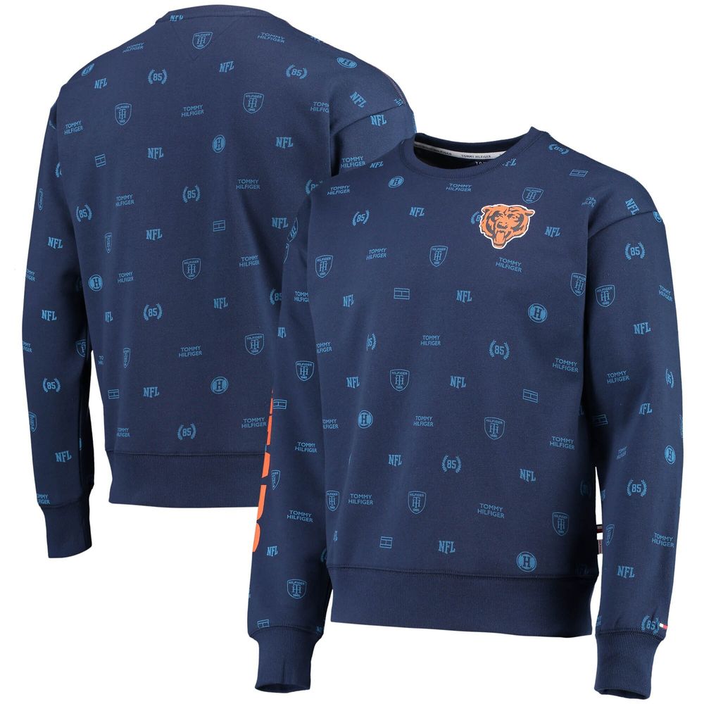 Chicago Bears Tommy Bahama Artsy Palms Pullover Hoodie - Navy