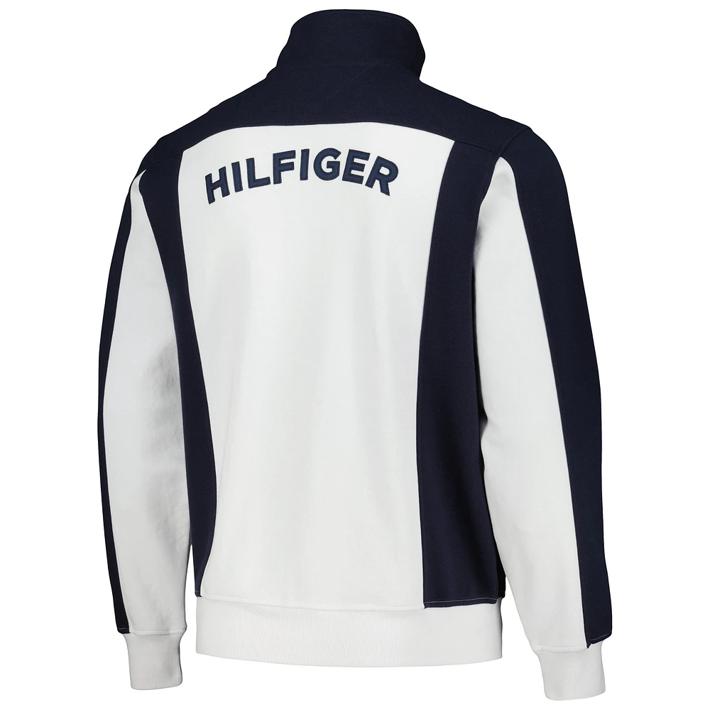 Veste de survêtement entièrement zippée Tommy Hilfiger Chicago Bears Nolan pour hommes, blanc/bleu marine