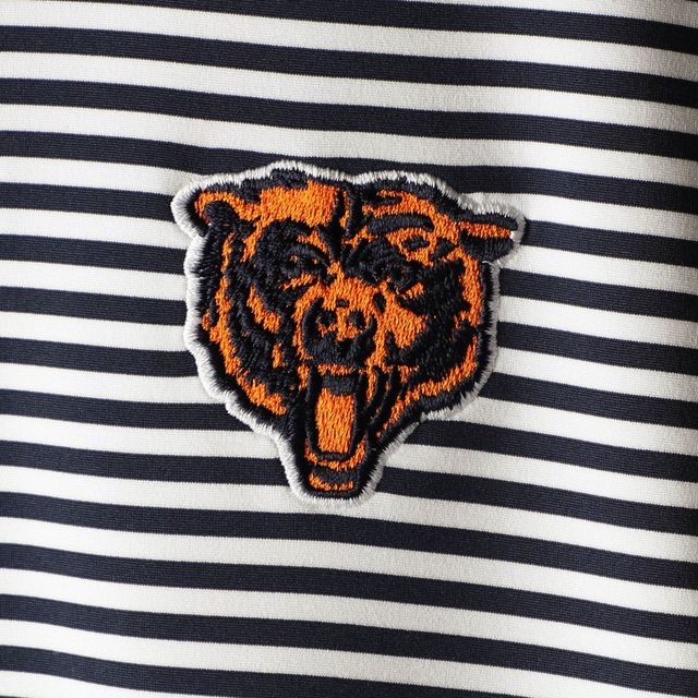 Polo pour homme Vineyard Vines bleu marine Chicago Bears Winstead Stripe