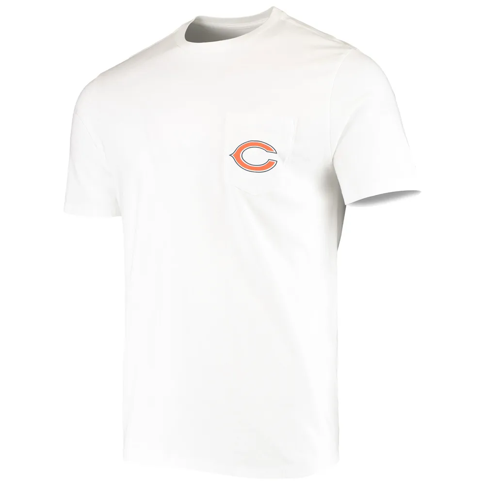 Vineyard Vines Men's White Chicago Bears Whale Helmet Long Sleeve T-Shirt - White