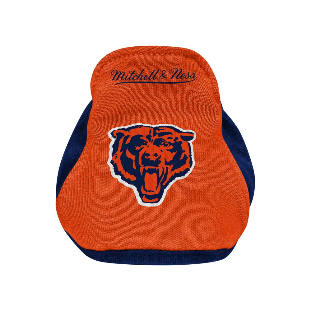 Newborn & Infant Mitchell Ness Navy/Orange Chicago Bears Throwback Bodysuit Bib Booties Set