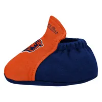 Nouveau-né et bébé Mitchell & Ness Marine/Orange Chicago Bears Throwback Body Bib Booties Set