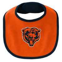 Newborn & Infant Navy/Orange Chicago Bears Little Champ Three-Piece Bodysuit Bib Booties Set