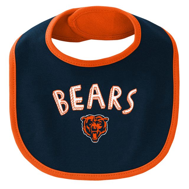 Newborn & Infant Navy Chicago Bears Tackle Bodysuit Bib & Booties Set